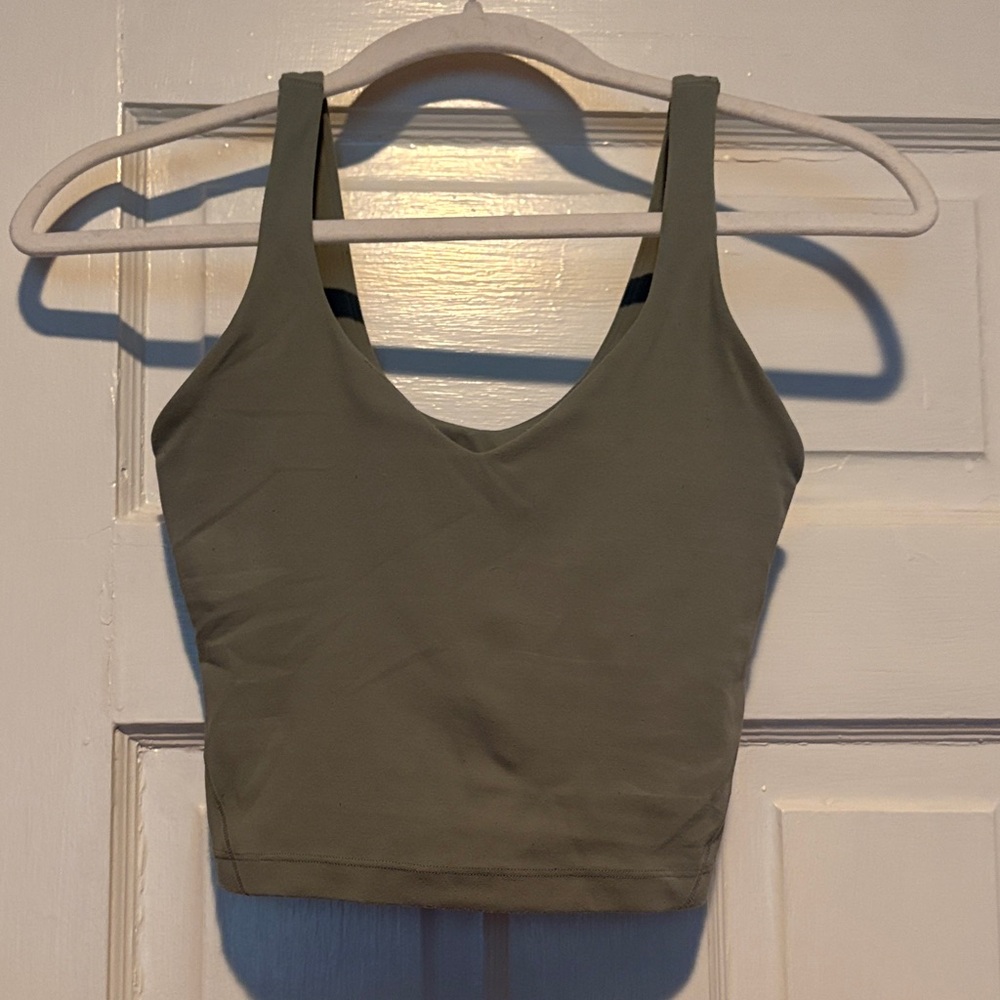 Olive Green Crop Top